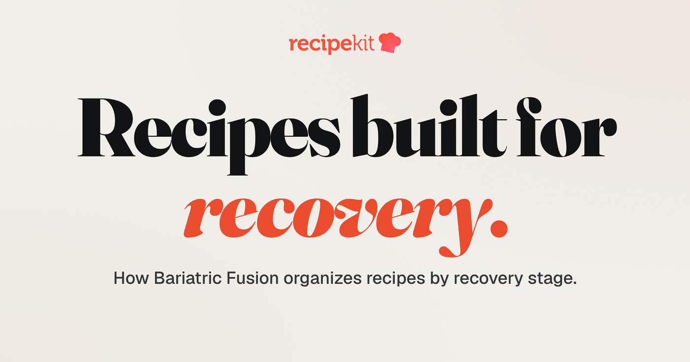 Recipes built for recovery
