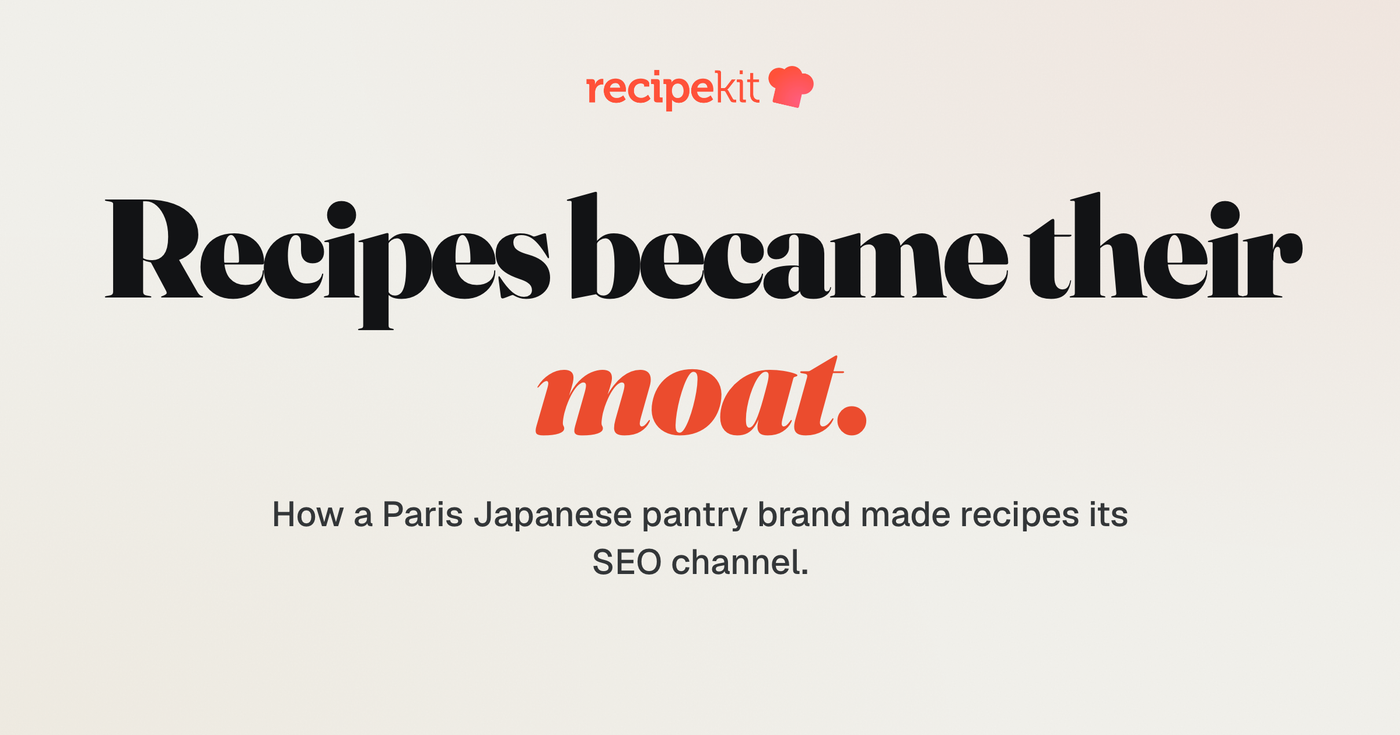 How iRASSHAi turned recipes into their primary SEO channel