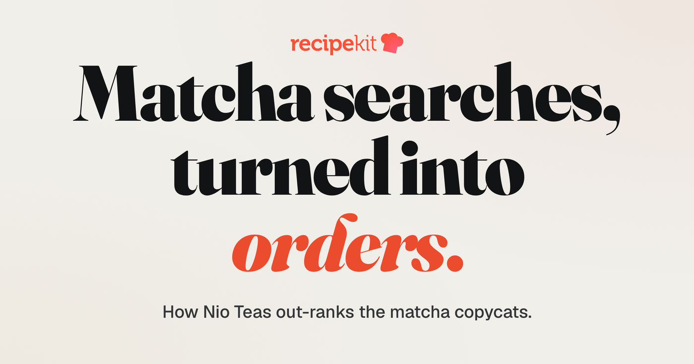 How Nio Teas turns matcha searches into loose-leaf orders