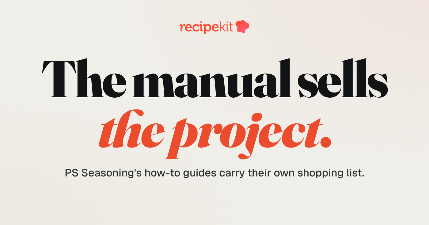The manual sells the project.