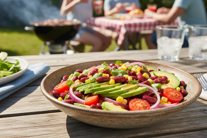 Summer BBQ Kidney Bean Salad with Avocado