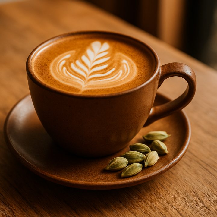 Brown-butter cardamom latte
